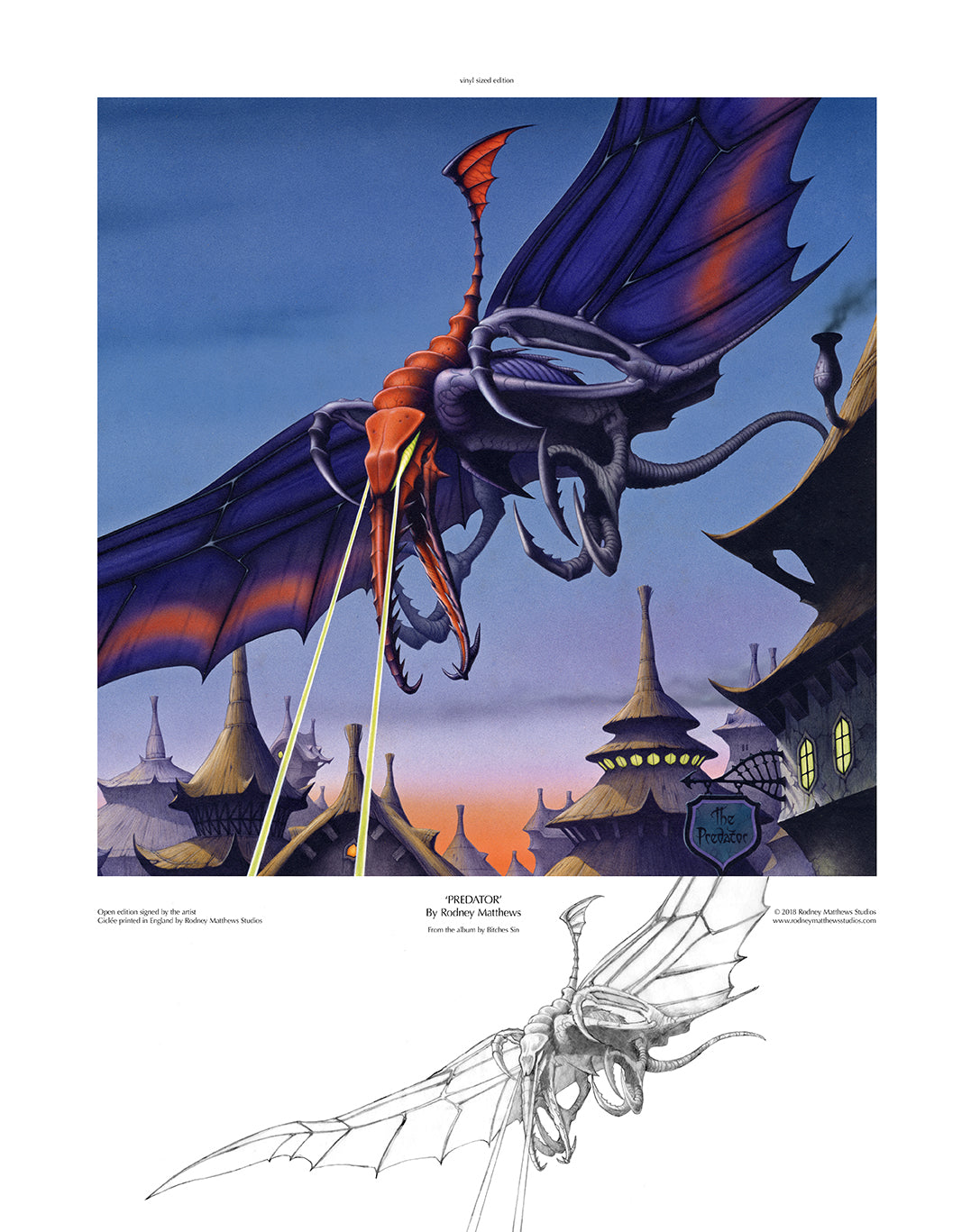 Predator (Bitches Sin) open edition print by Rodney Matthews