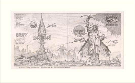 Predator in Disguise (Praying Mantis) original pencil drawing by Rodney Matthews