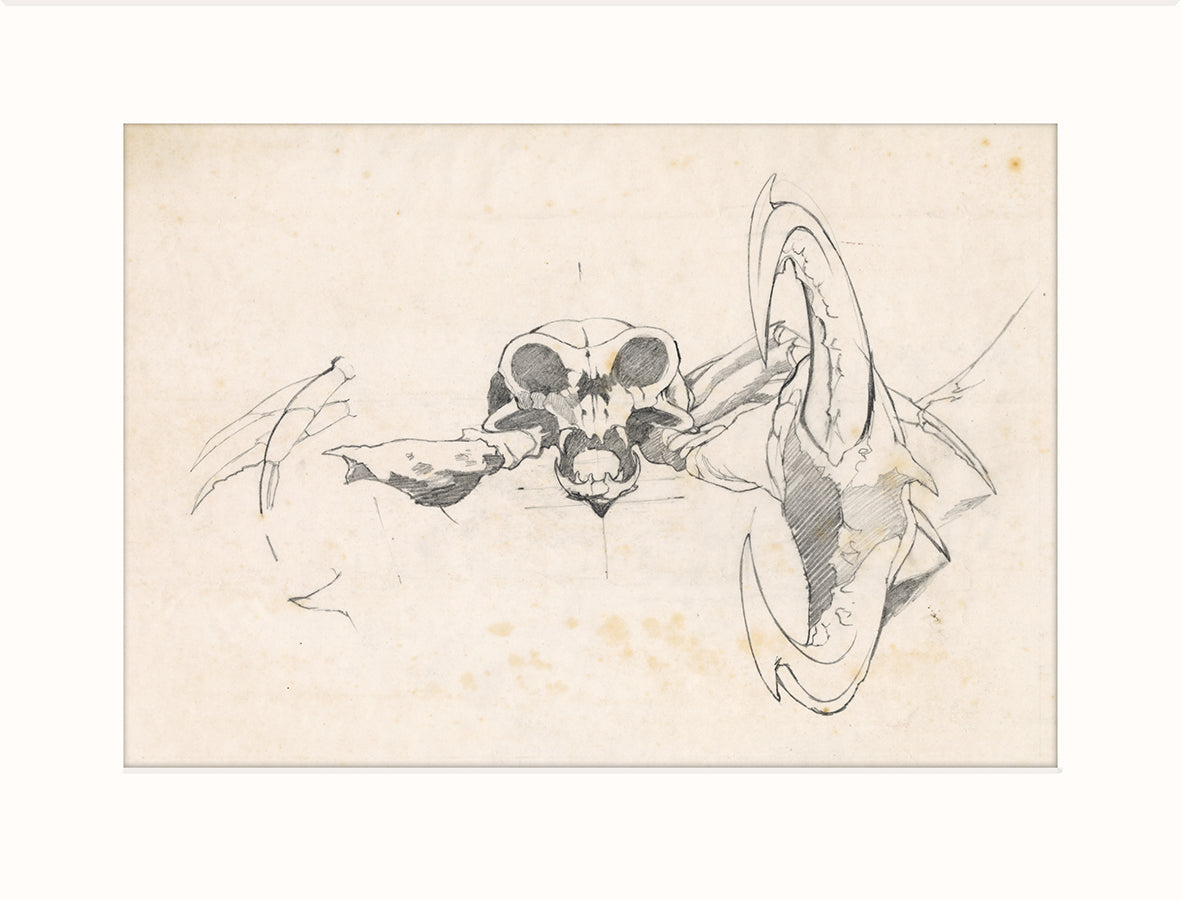 The Crab Preparatory Sketch by Rodney Matthews