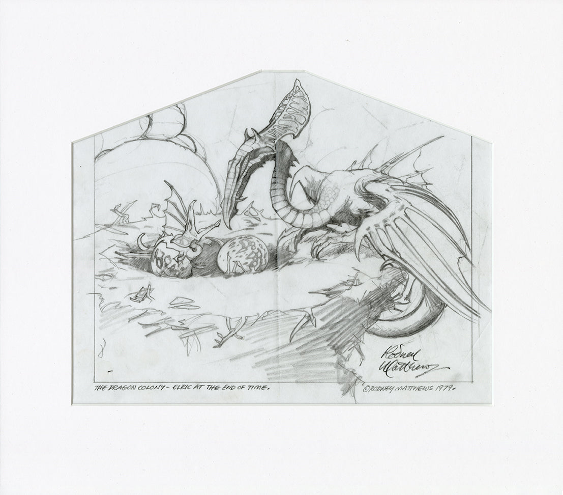 The Dragon Colony original pencil sketch