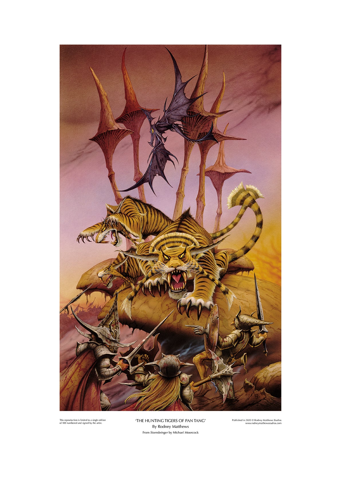 Stormbringer: The Hunting Tigers of Pan Tang limited edition giclèe art print