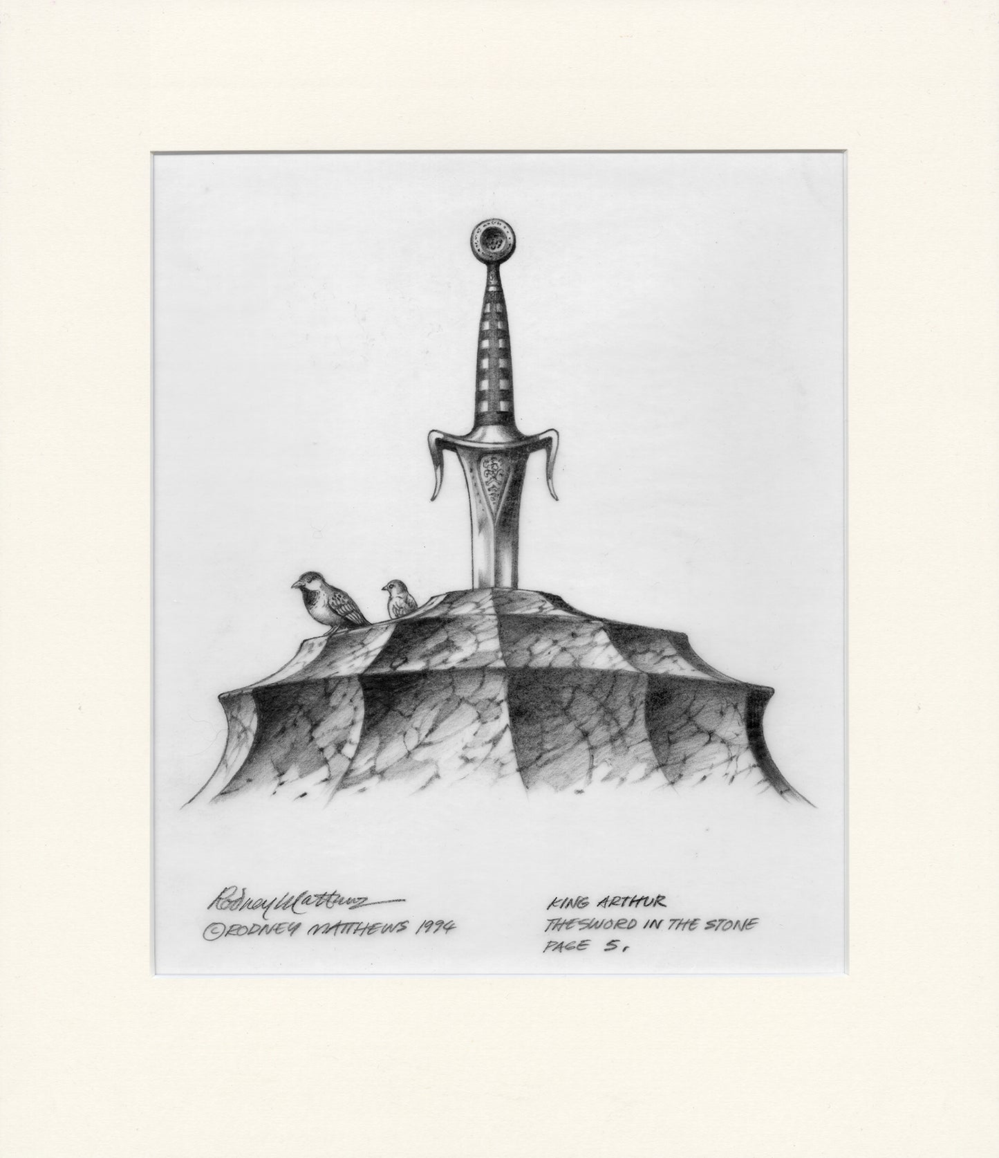 King Arthur: The Sword in the Stone original pencil drawing