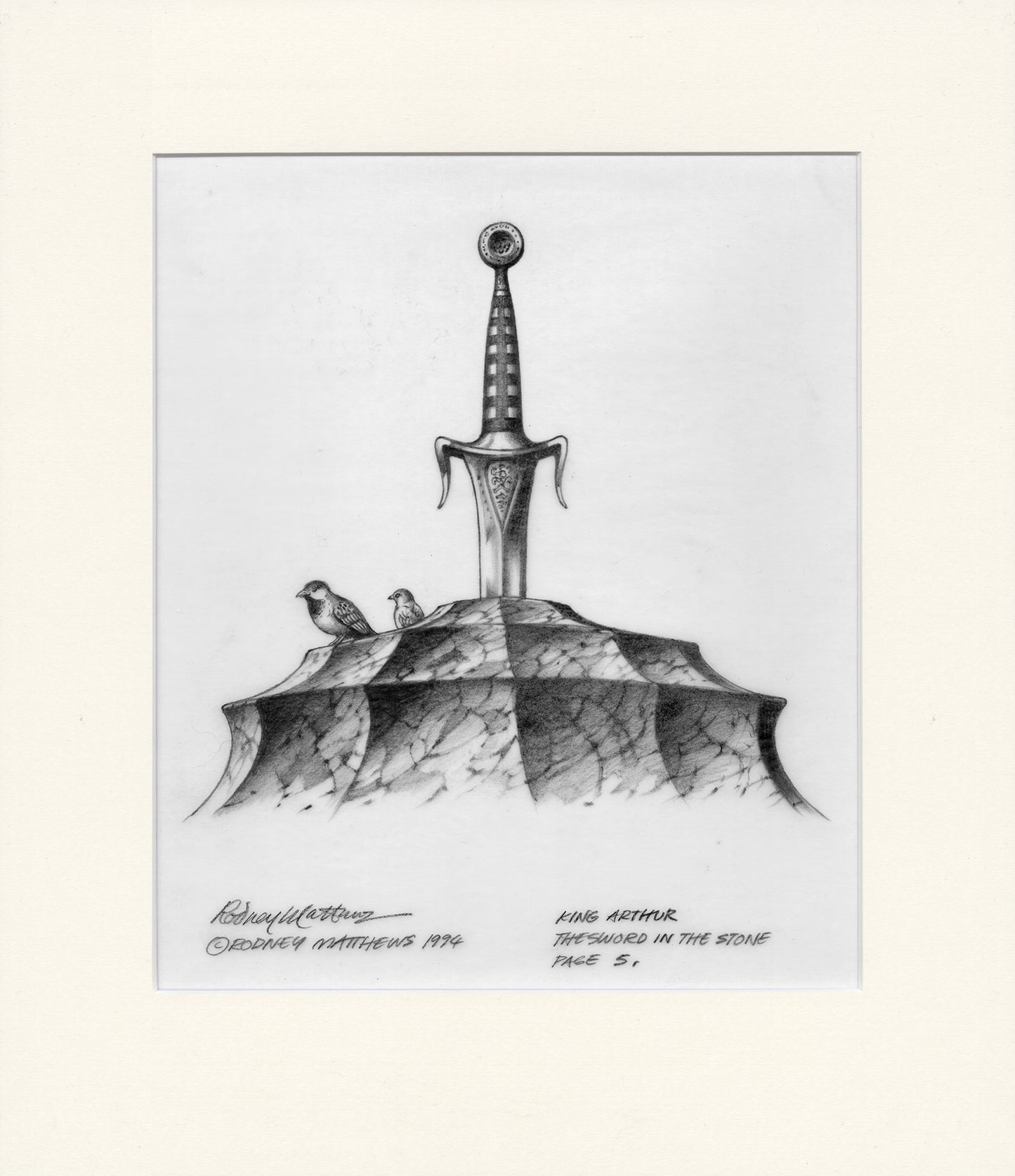 Tales of King Arthur: The Sword in the Stone original pencil drawing