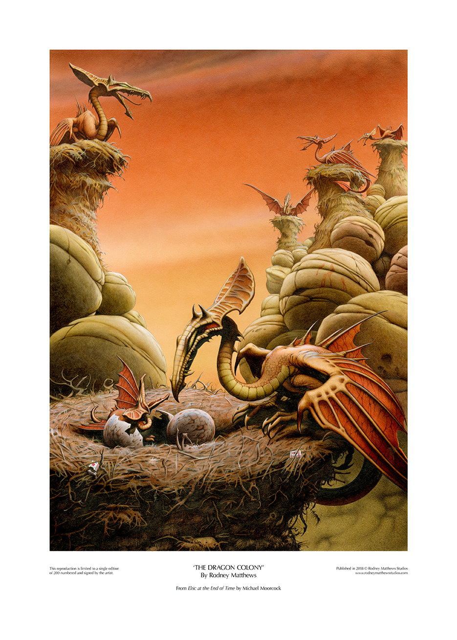 Elric at the End of Time: The Dragon Colony limited edition giclèe art print