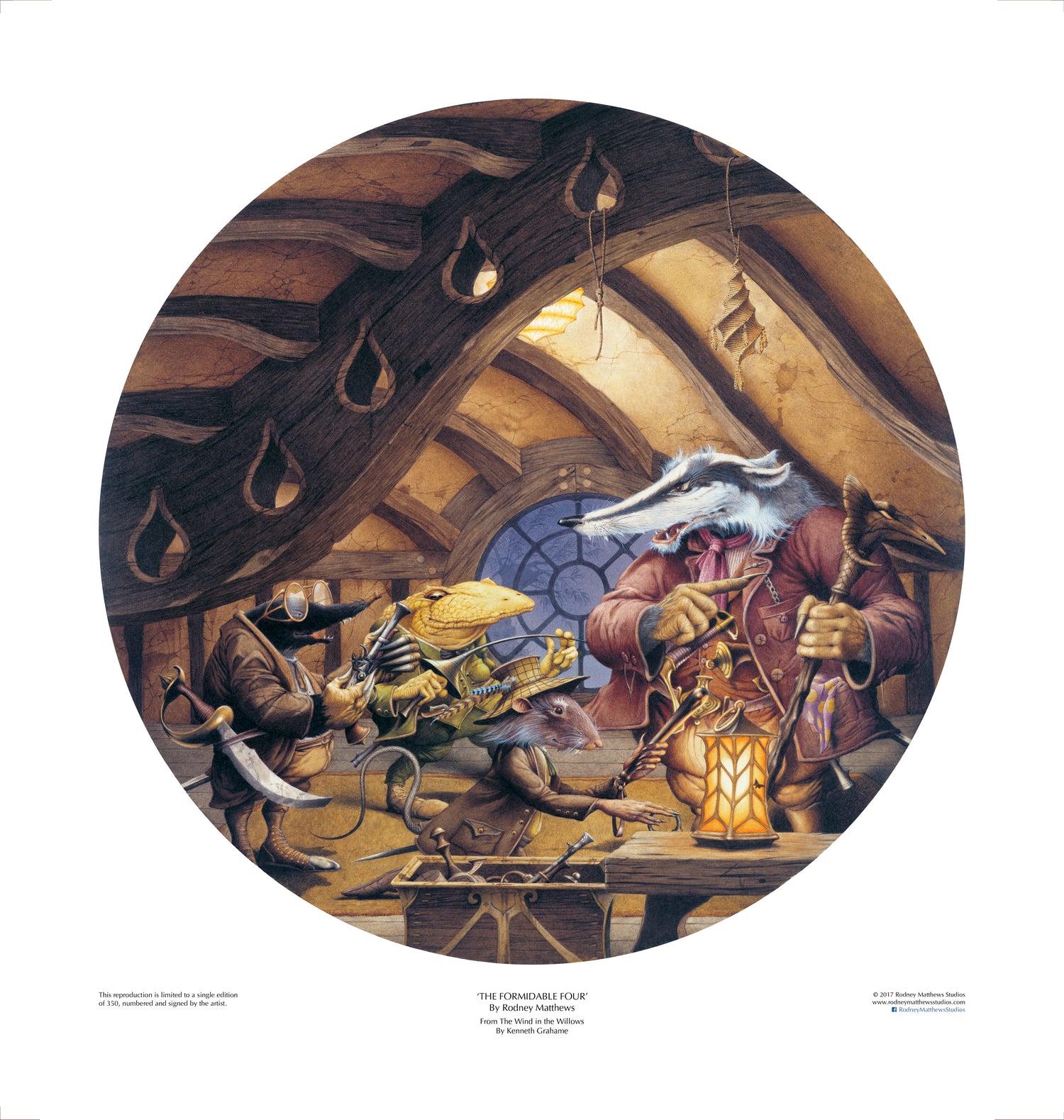The Formidable Four (The Wind in the Willows) limited edition print, hand-signed and numbered by Rodney Matthews