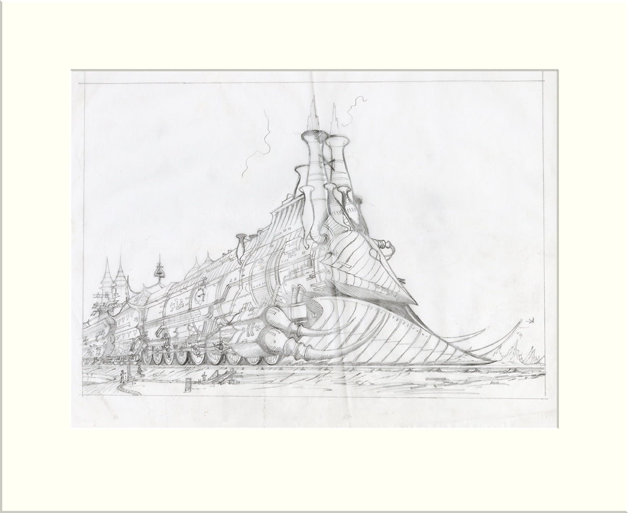 The Heavy Metal Hero - Preliminary (II) (Diamond Head) original pencil sketch by Rodney Matthews