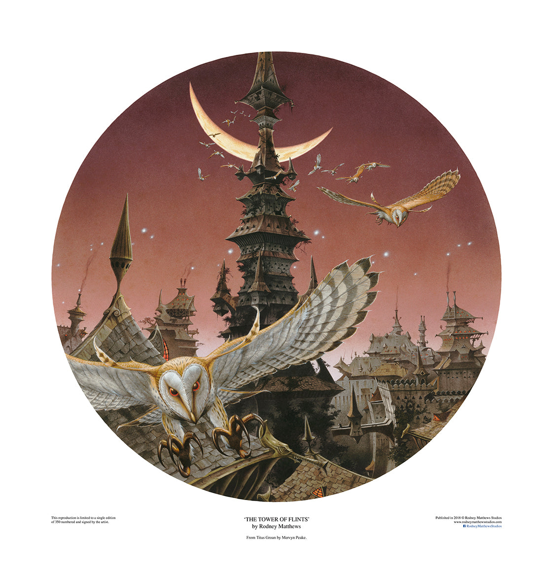 Titus Groan: The Tower of Flints limited edition giclèe art print