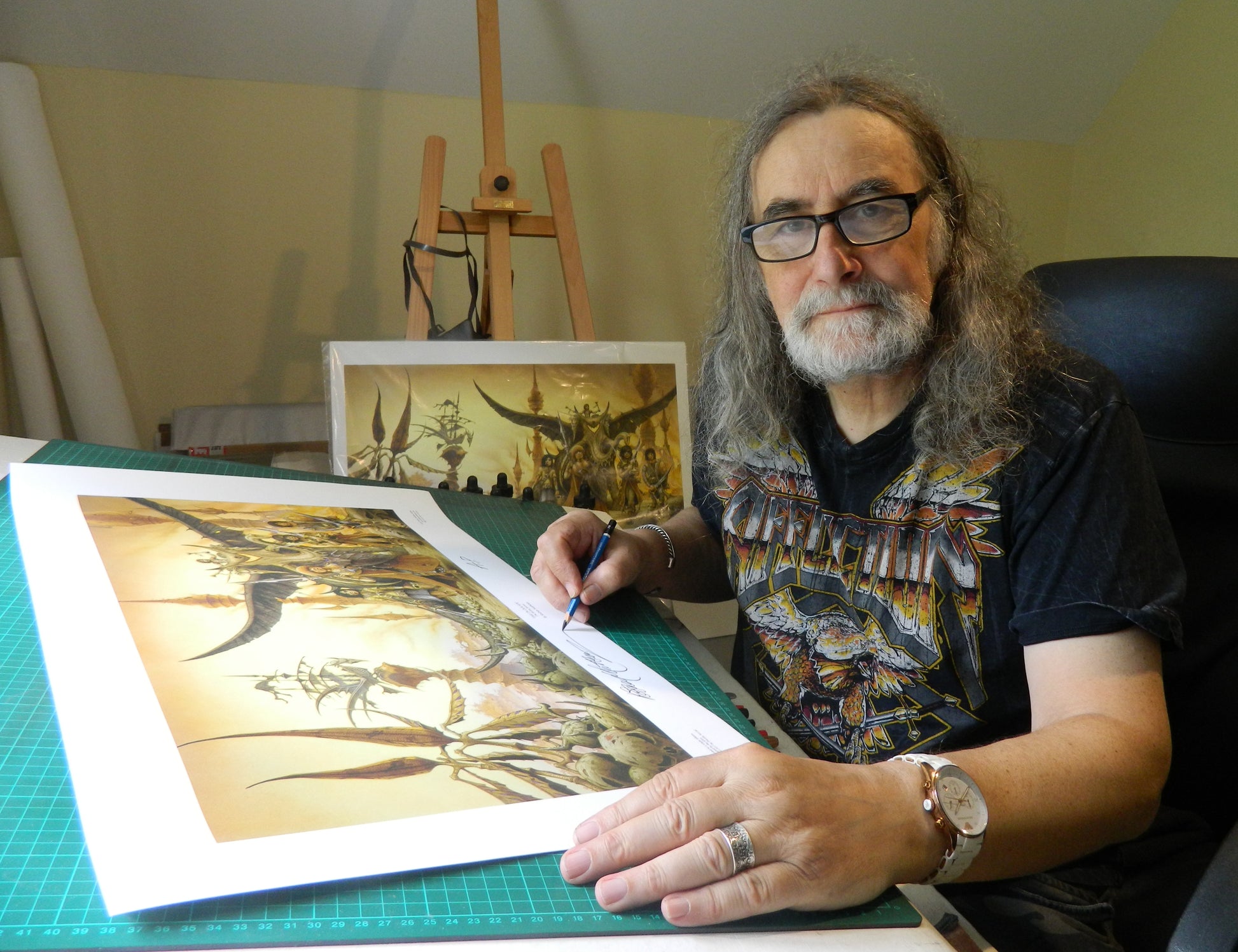 Rodney Matthews signing Time on Our Side