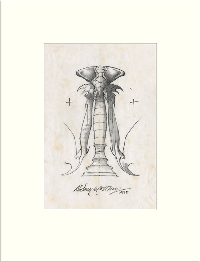 Praying Mantis: Time Tells No Lies Record Centre original pencil drawing