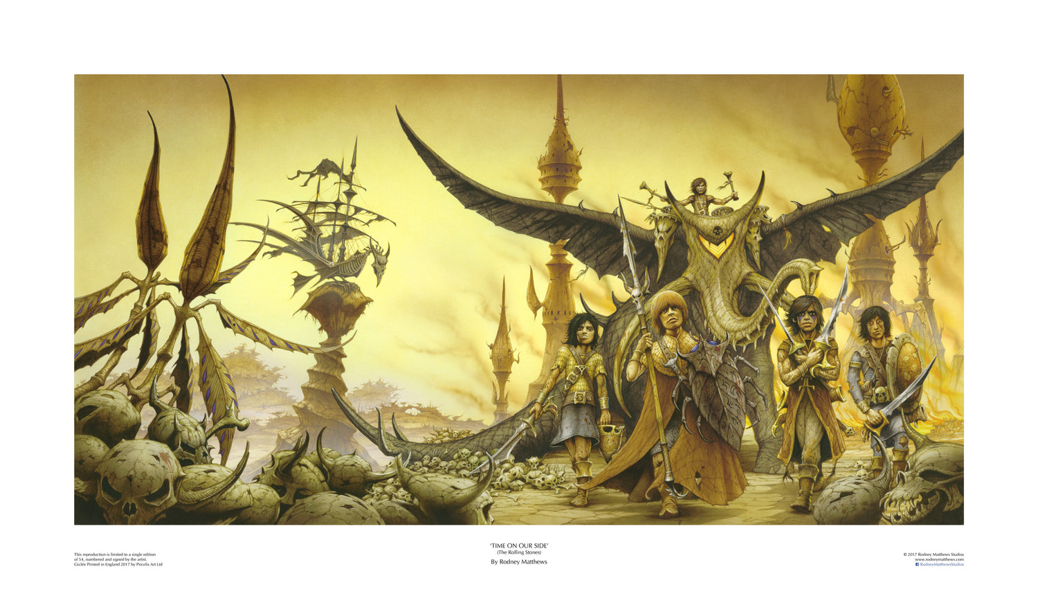 Time on our Side Limited edition print by Rodney Matthews featuring The Rolling Stones | Rodney Matthews Studios