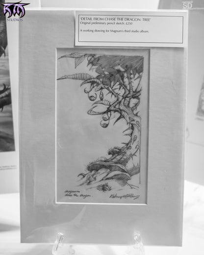 Detail from Chase the Dragon: Tree (Magnum) by Rodney Matthews